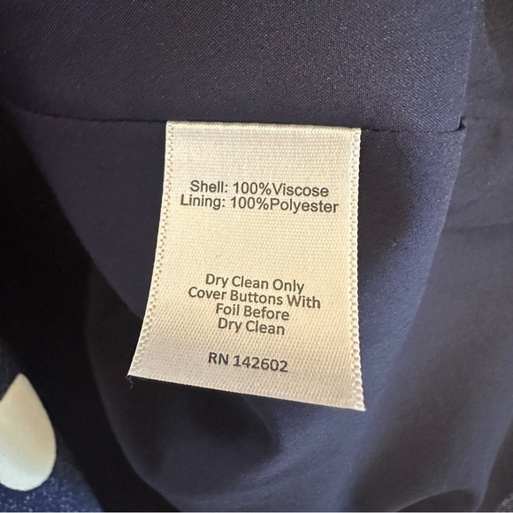 Sail to Sable Navy Polka Dot Ruffle Sleeve Blouse Size Medium - Picture 6 of 6